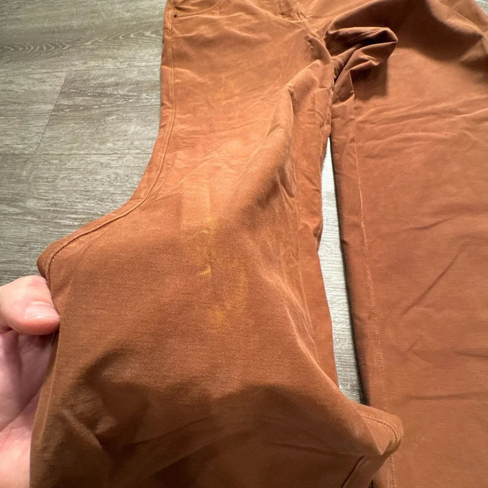 Lululemon City Sleek Pants Womens‎ 28 Brown Twill Wide Leg Commuter Gorpcore